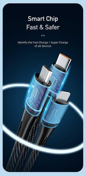 Picture of AWEI 120W 3in1 fast charging cable 1.2m