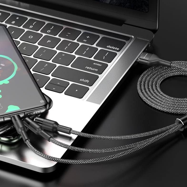 Picture of AWEI 120W 3in1 fast charging cable 1.2m