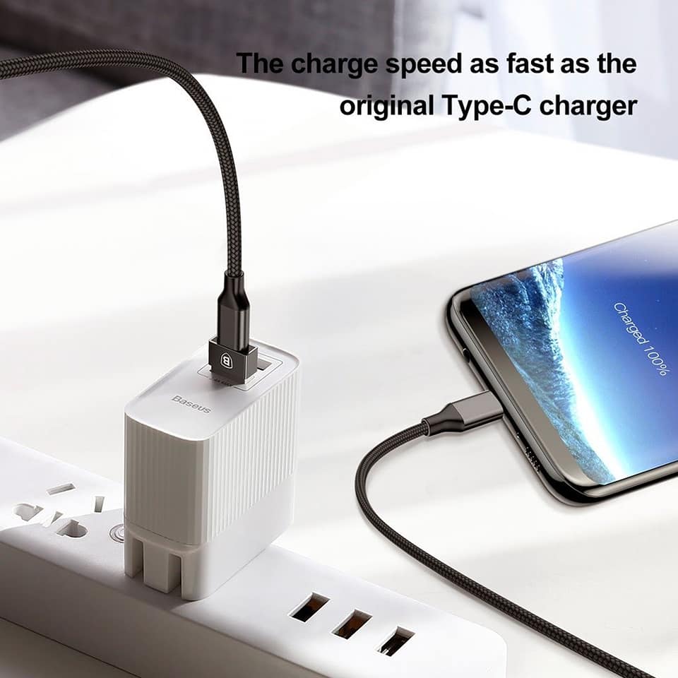 Picture of Baseus 3A Mini Type-C Female to USB Male Adapter Converter