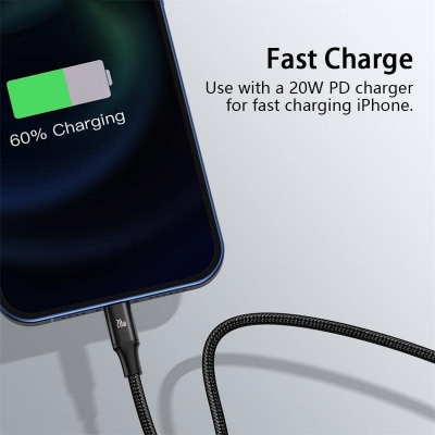 Picture of Baseus 3 In 1 USB Cable Fast Charge 3.5A Micro Type-C Cable Lightning Data Cable Quick Charge Forall phone