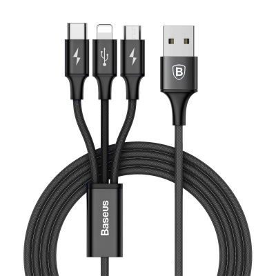 Picture of Baseus Rapid Series 3 in 1 Fast Charging Data Cable Type-C to M+L+C