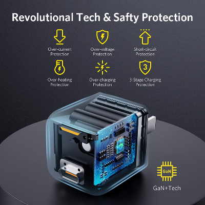 Picture of AOHI MAGCUBE 30W PD Fast Charger with USB-C to USB-C Cable