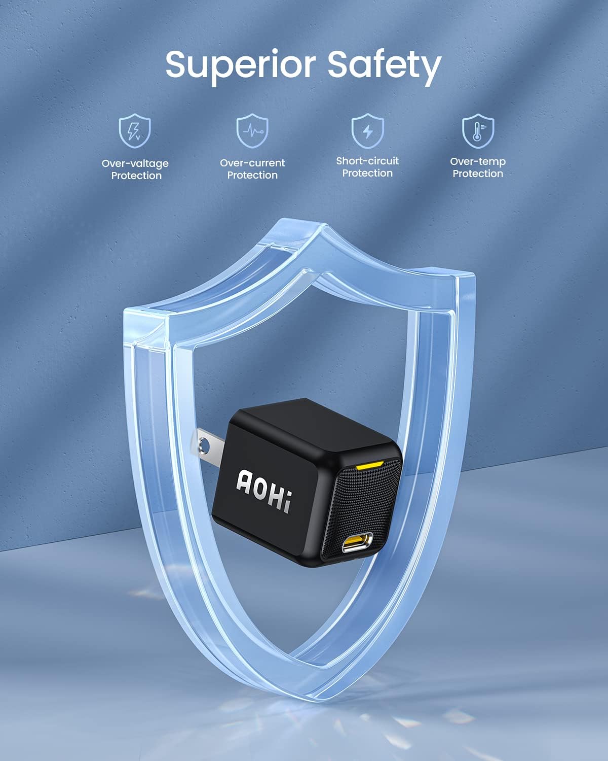Picture of AOHI MAGCUBE 30W PD Fast Charger with USB-C to USB-C Cable