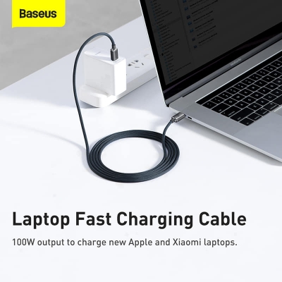 Picture of Baseus 100W 2M Type-C to Type-C Crystal Shine Series Fast Charging Data Cable Black