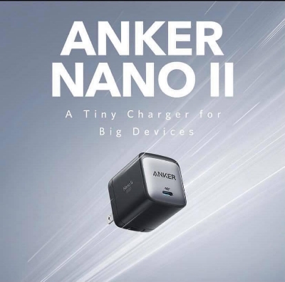 Picture of Anker Nano II 30W Fast Charger Adapter, GaN II Compact Charger for MacBook_Air/ iPhone_13/13 Mini/ 13 Pro/ 13 Pro Max/ 12, Galaxy S21, Note 20, iP-ad_Pro, Pixel, and More