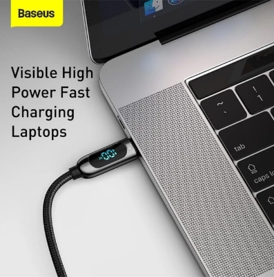 Picture of Baseus 1M 100W Smart Display Usb C To Usb C Type C Fast Charging Cable - Type C Cable