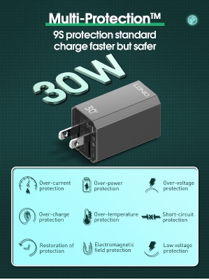 Picture of LDNIO A2527C PD QC3.0 Fast Wall Charger 30W  Black