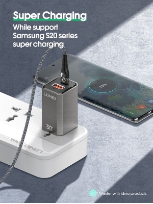 Picture of LDNIO A2527C PD QC3.0 Fast Wall Charger 30W  Black