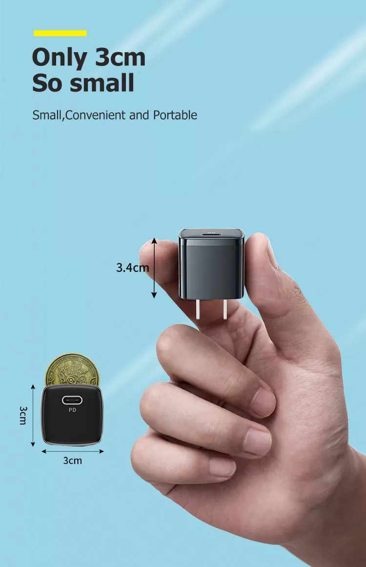 Picture of Baseus Cube PD Quick Charger 1C 20W CN Set For Apple Iphone 14 13 12 11 Series Fast Charger 1C CN Set Type-C to iP PD 20W 1m Cable