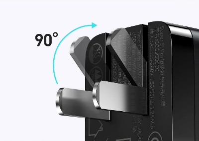 Picture of BASEUS Super Si Pro Quick Charger Type-C + USB Dual Port Charging Adapter 30W - EU Plug/Black