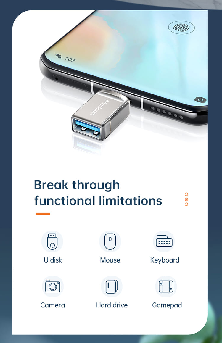Picture of MCDODO USB 3.0 to Type-C Mini OTG Adapter