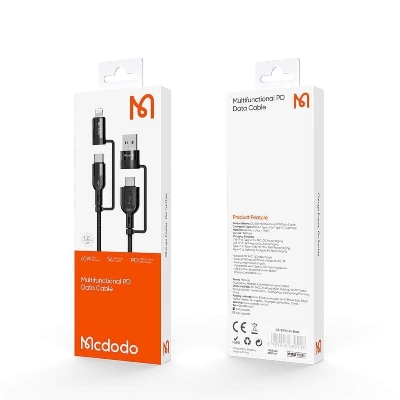 Picture of Mcdodo 4 in 1 60W PD Charging Cables USB/Type-C/iPhone data cable fast charging Multi-function charging cable CA-807