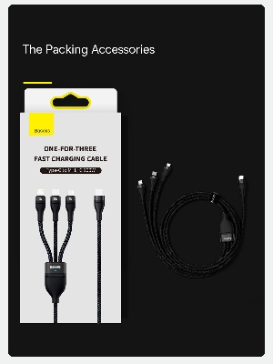 Picture of Baseus 100W 3 in 1 USB Cable