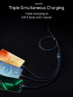 Picture of Baseus 100W 3 in 1 USB Cable