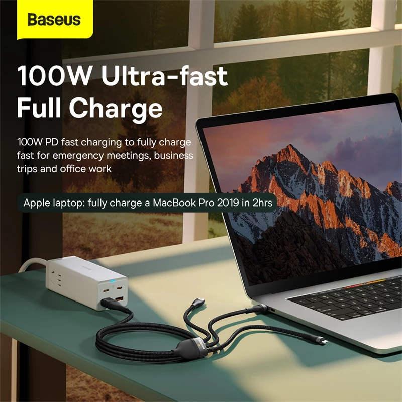 Picture of Baseus 100W 3 in 1 USB Cable