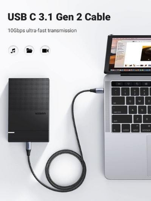 Picture of Ugreen USB-C to USB-C 100W USB3.2 Gen2 10Gbps Charger Cable (1M)