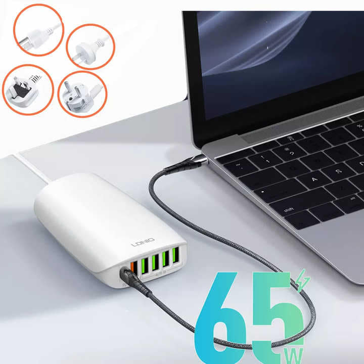 Picture of LDNIO A6573C USB Super Fast Charging 6 Port USB Charger 65W