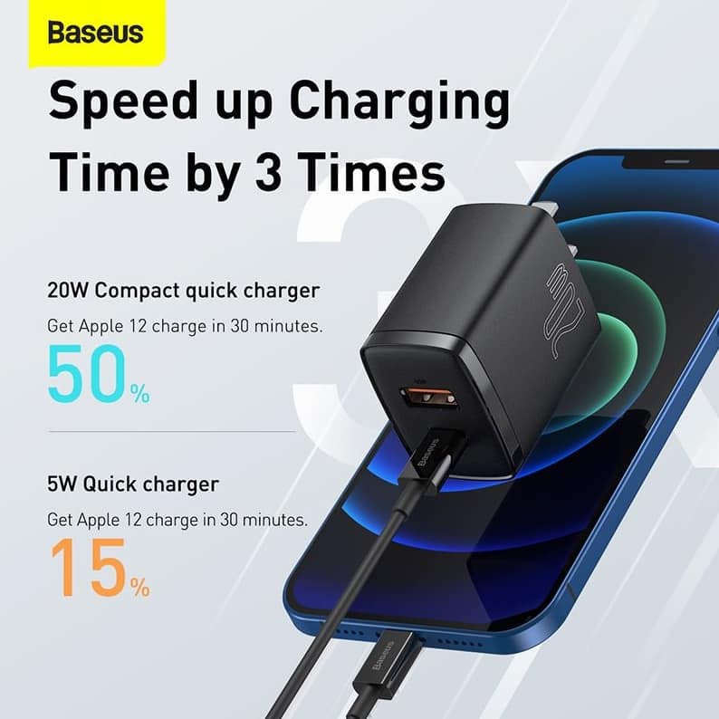 Picture of Baseus CCXJ-01 Compact Super Quick Charger Dual Port U+C 20W CN