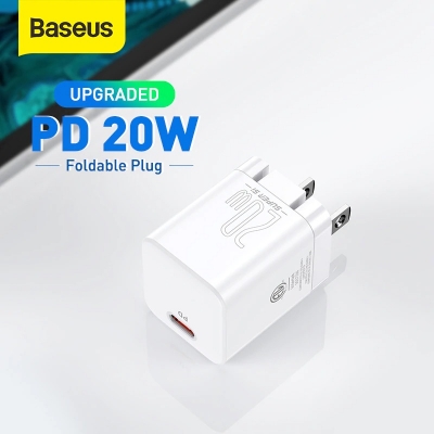 Picture of Baseus  20W  Super Si Pro 1C Quick Charger white (Only Adapter, Cable Not Included)