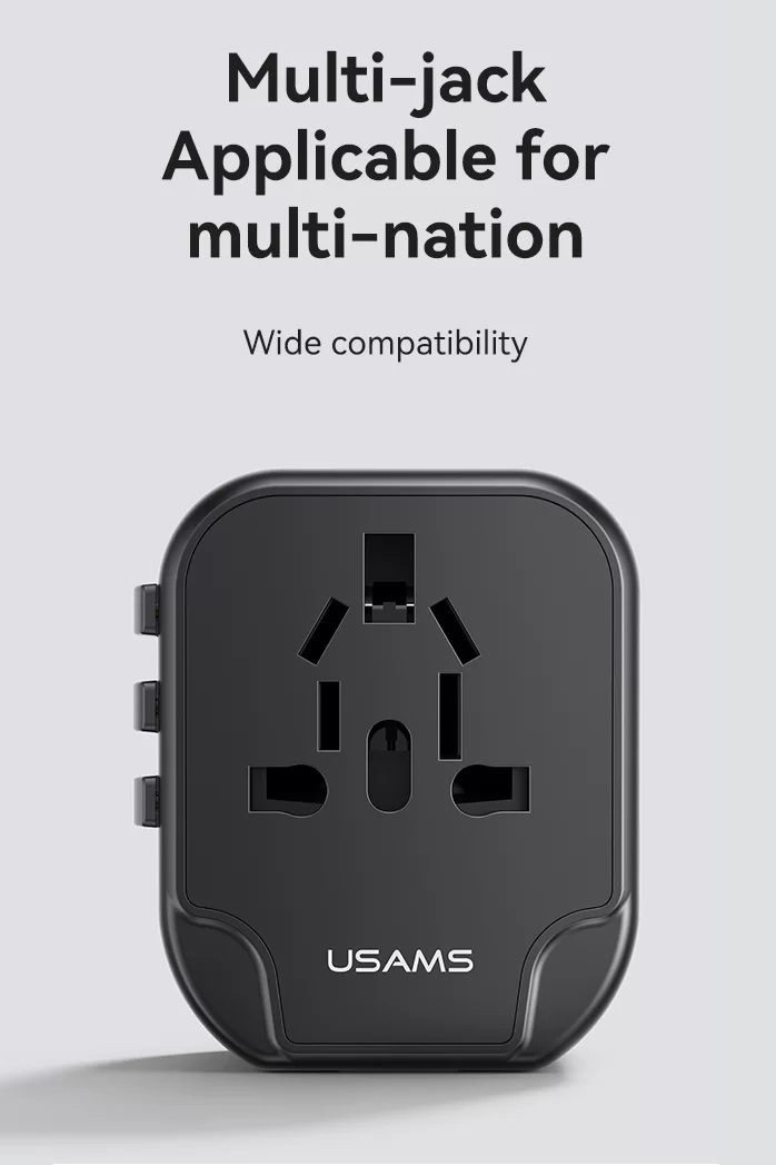 Picture of USAMS 12W Dual USB Universal Travel Charger (US/AU/EU/UK)