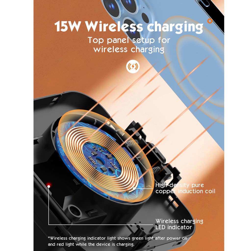 Picture of LDNIO SKW6457 15W Wireless Charging Power Socket With BS1363 6 UK Outlet 4 USB Ports Power Strip