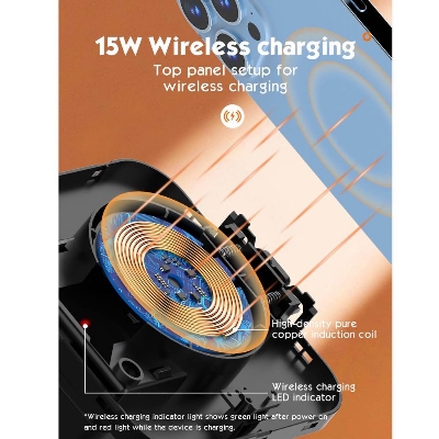 Picture of LDNIO SKW6457 15W Wireless Charging Power Socket With BS1363 6 UK Outlet 4 USB Ports Power Strip