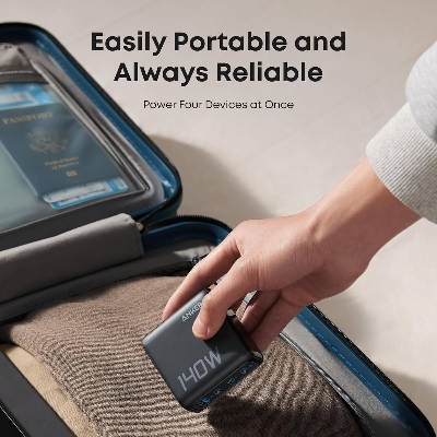 Picture of Anker Zolo Charger For Phone Tablet and Laptop (140W, 4-Port, PD 3.1) with USB-C Cable