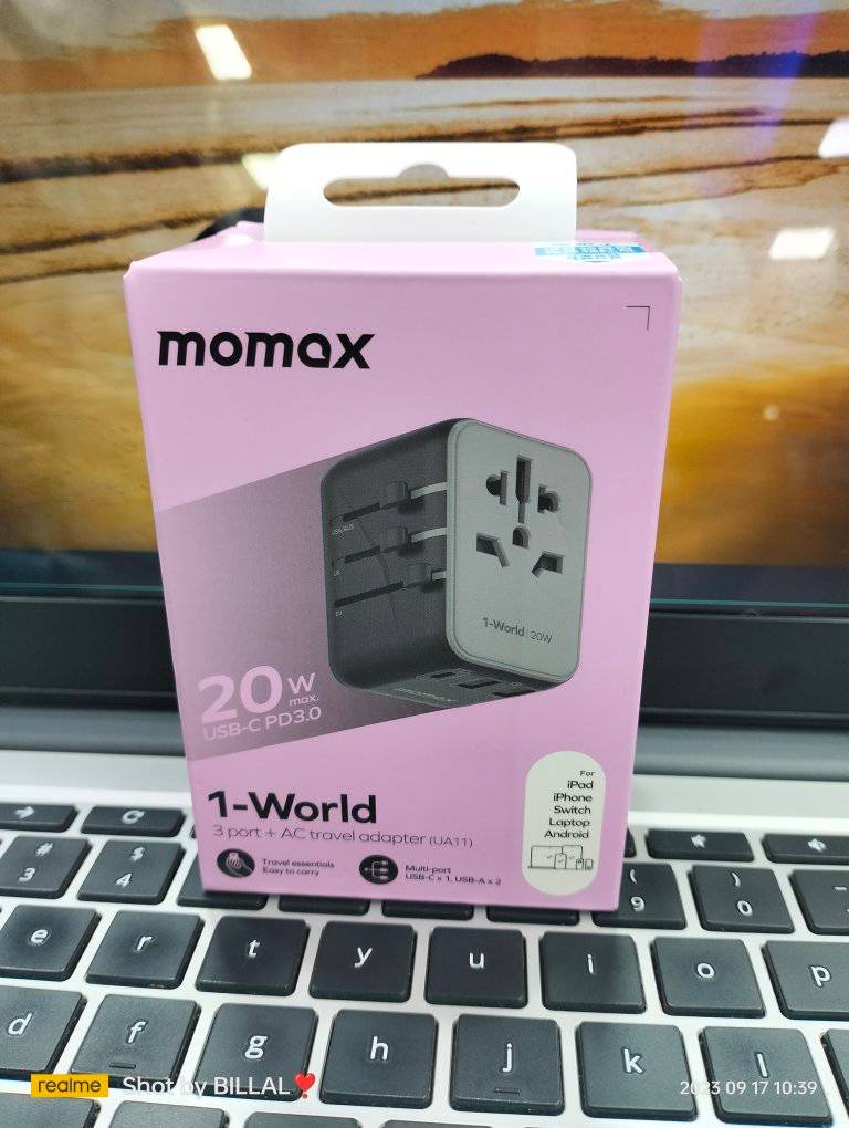 Picture of Momax 1-World 20W 3-Port+AC Travel Adapter UA11