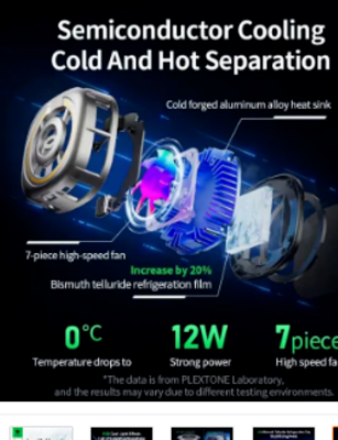 Picture of Plextone EX2 Ultra RGB Magnetic Radiator Phone Cooler