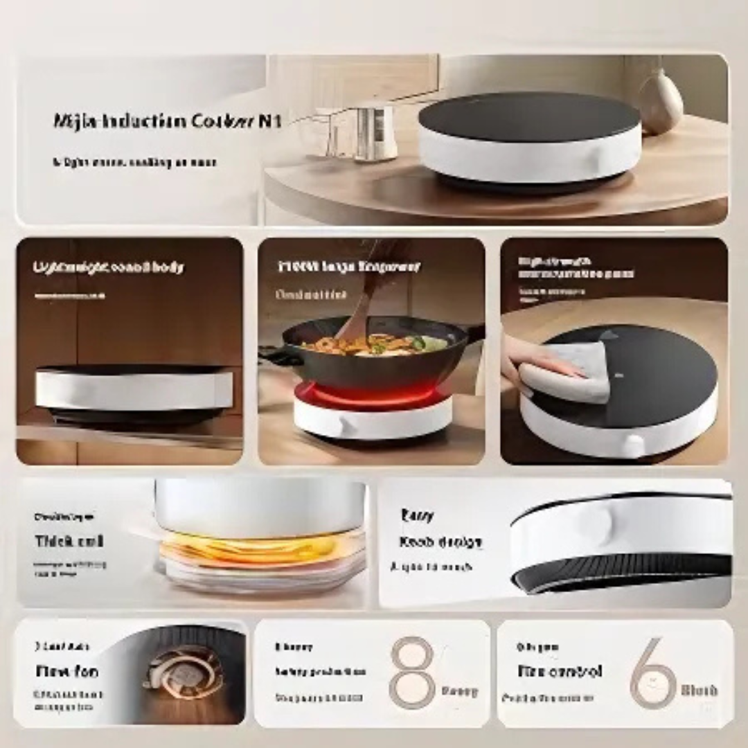 Picture of XIAOMI MIJIA Induction Cooktop N1,6 Gear Fire Adjustment,8 Safety Protection,Electric Induction Cookers