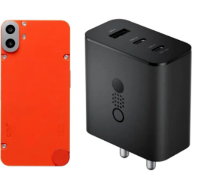 Picture of CMF by Nothing Gan Charger 65W Adapter, 3 Port USB Type C to A Wall Charging Adaptor Compatible with CMF Phone 1/Nothing Phone 2/Phone 2A Plus/Phone 2A/Phone 1/Samsung S24 Ultra/iPhone 16/Tab, Black