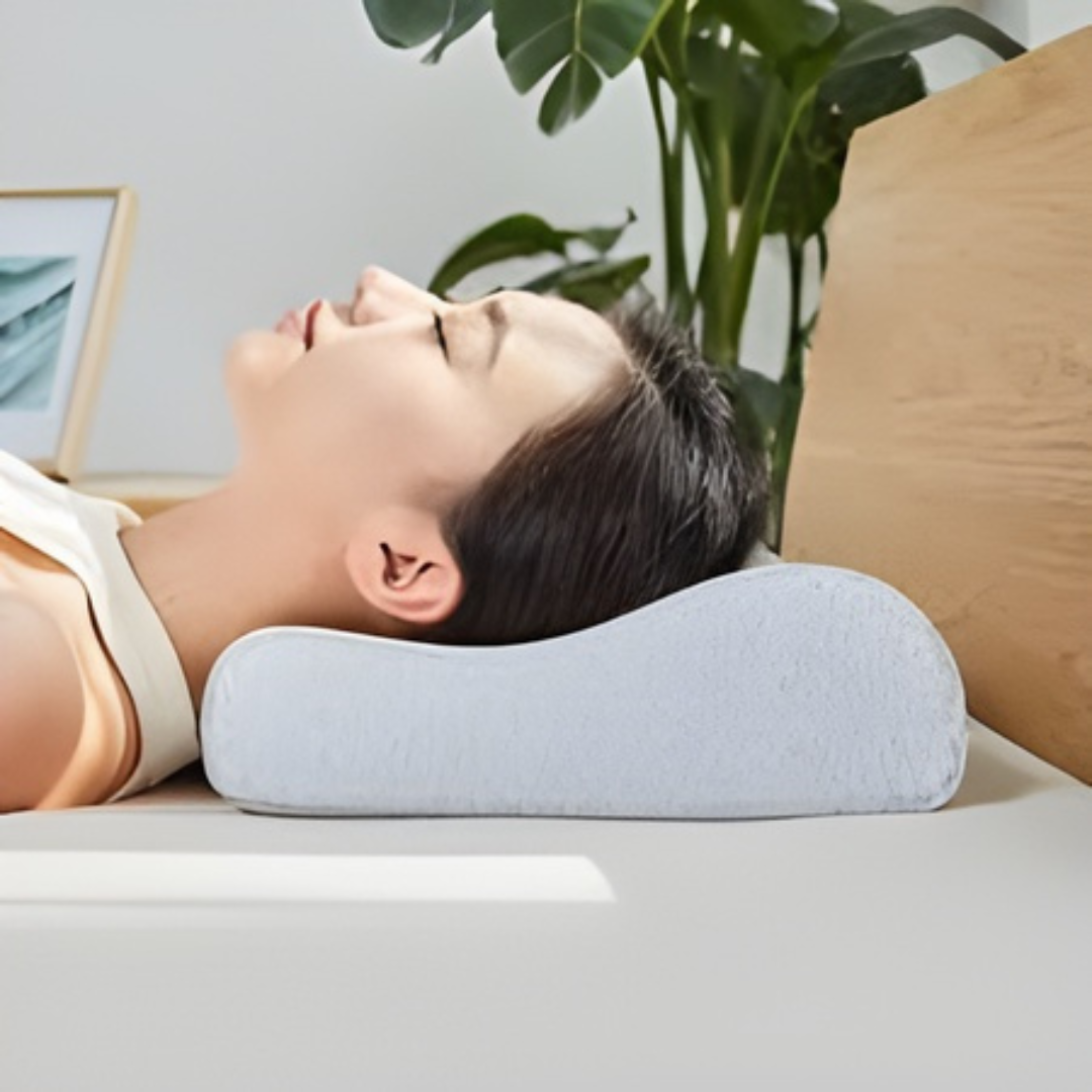 Picture of Xiaomi Mijia Memory Cotton Neck Pillow Pro Soft Breathable Antibacterial Strong Support 9cm 11cm High Low Curve Seamless Fit