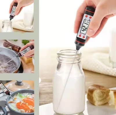 Picture of Digital Kitchen Thermometer Barbecue Water Oil Cooking Meat Food Thermometers 304 Stainless Steel Probe Tools