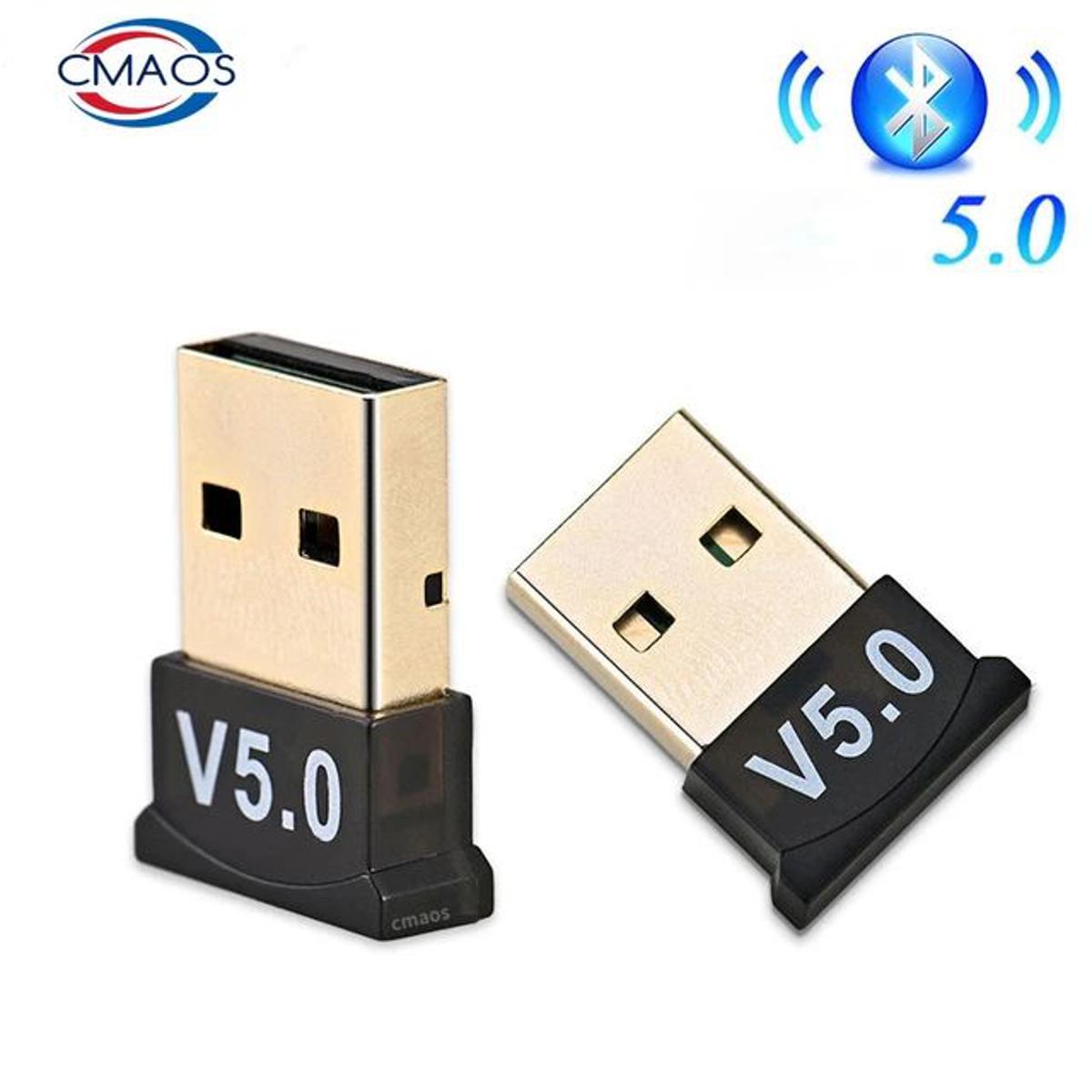 Picture of USB Bluetooth 5.0 Adapter Transmitter Bluetooth Receiver Audio Bluetooth Dongle Wireless USB Adapter for Computer PC Laptop c