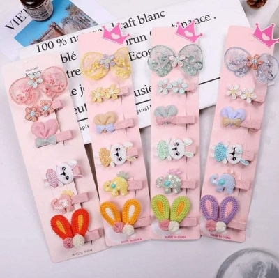 Picture of New Style Cartoon Animal Fruit Series Clip Headdress Fresh Cute Multi-Color Knitted Embroidery Hair Accessories Headdress