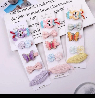 Picture of New Style Cartoon Animal Fruit Series Clip Headdress Fresh Cute Multi-Color Knitted Embroidery Hair Accessories Headdress