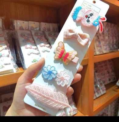 Picture of New Style Cartoon Animal Fruit Series Clip Headdress Fresh Cute Multi-Color Knitted Embroidery Hair Accessories Headdress