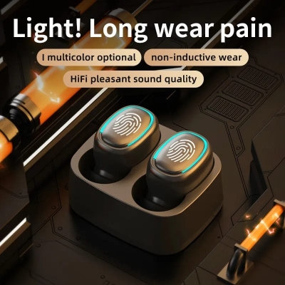 Picture of Wireless Bluetooth Headset Touch Light Mini High Quality Earplugs Anti-Sweat HD Sound Quality Stereo Universal Headset