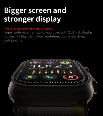 Picture of T10 Ultra 2 Smart Watch 2.19 inch Large Infinite Display Magnetic Wireless Charging Bluetooth Calling Feature  For Men and Women