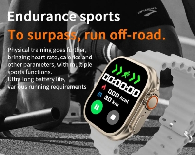 Picture of T10 Ultra 2 Smart Watch 2.19 inch Large Infinite Display Magnetic Wireless Charging Bluetooth Calling Feature  For Men and Women