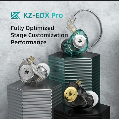 Picture of KZ EDX PRO Dynamic Earphones With Earphone Bag HIFI Bass Sport Earbuds In Ear Earphones Sport Noise Cancelling Headset
