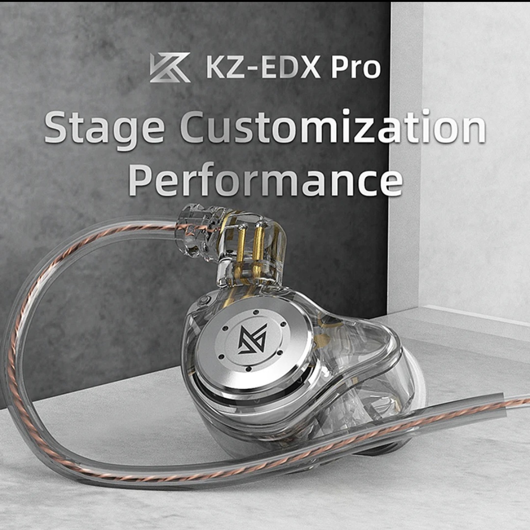 Picture of KZ EDX PRO Dynamic Earphones With Earphone Bag HIFI Bass Sport Earbuds In Ear Earphones Sport Noise Cancelling Headset