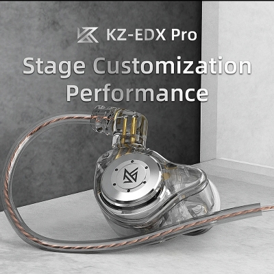 Picture of KZ EDX PRO Dynamic Earphones With Earphone Bag HIFI Bass Sport Earbuds In Ear Earphones Sport Noise Cancelling Headset