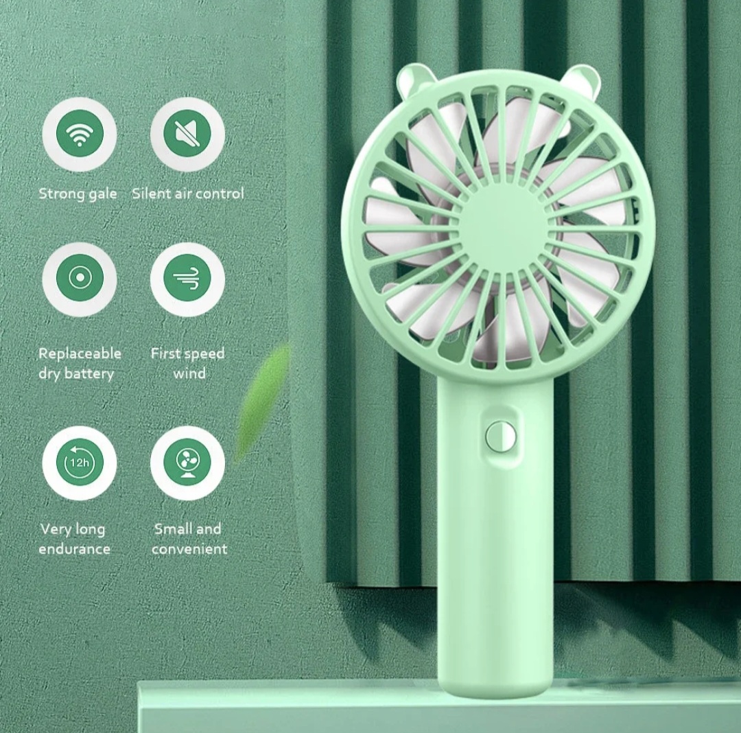 Picture of k-1 portable small fan Portable Usb Rechargeable Handheld Fan with Strong Airflow Low Noise 3 Speed Settings Battery Operated Pocket Fan for Travel Office Outdoor Use Travel Handheld Fan