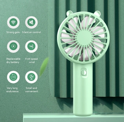 Picture of k-1 portable small fan Portable Usb Rechargeable Handheld Fan with Strong Airflow Low Noise 3 Speed Settings Battery Operated Pocket Fan for Travel Office Outdoor Use Travel Handheld Fan