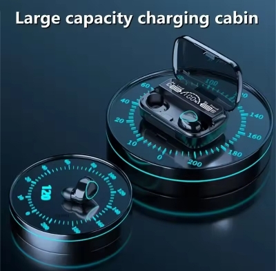 Picture of M10 TWS wireless bluetooth headset with breathing light touch control digital display panel version 5.1