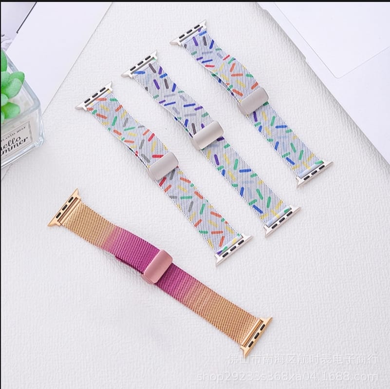 Picture of Suitable for Apple AppleWatch smart watch series, mesh belt magnetic buckle, mesh belt folding buckle strap, Huawei III