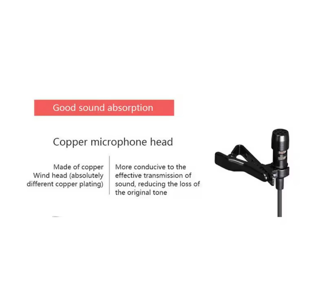 Picture of USB C Lavalier Lapel Microphone for Video Recording Mini Type C/3.5mm Clip-on Mic Plug Play Lav Mic for Android Phone PC Laptop iPhone sumsung Xiaomi OPPO dji osmo action camera Gopro action camera