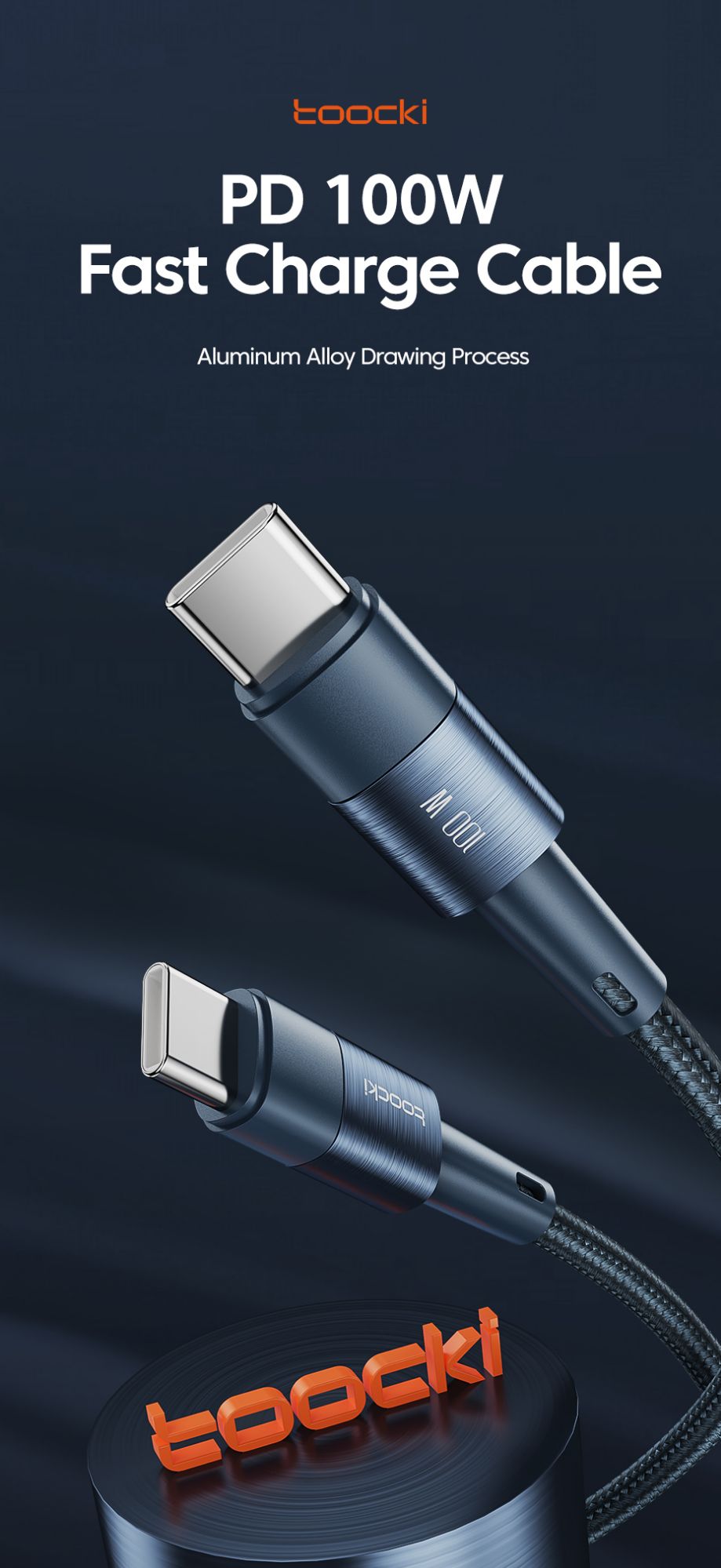 Picture of Toocki 60W 100W USB Type C To Type C Cable USB-C PD Fast Charging Charger Wire Cord For Macbook Samsung oppo Xiaomi 12 11 USB C Cable