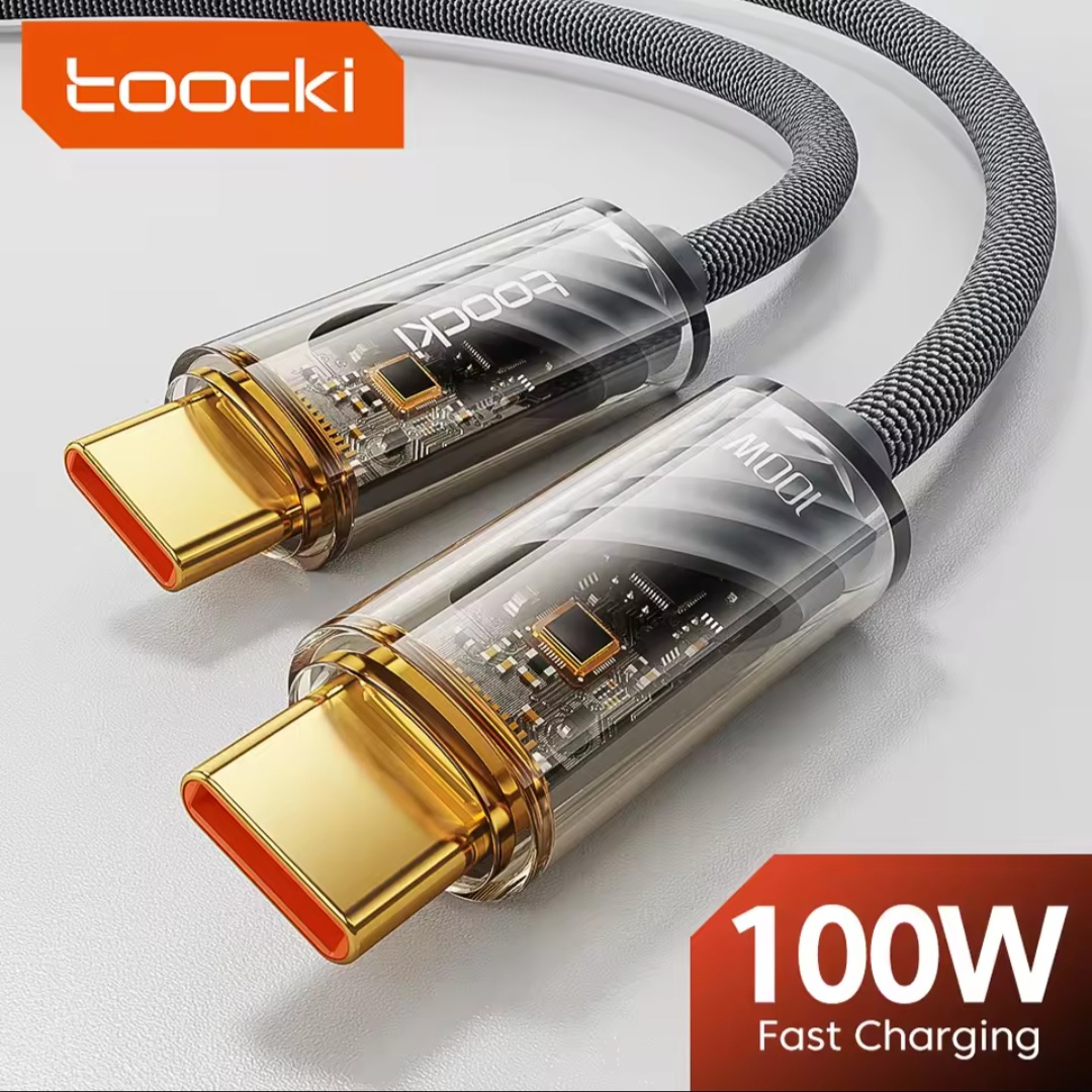 Picture of Toocki 100W Transparent Type C To Type C Cable For Macbook Samsung Huawei Xiaomi 12 11 POCO PD Fast Charging 5A USB Type C Cable